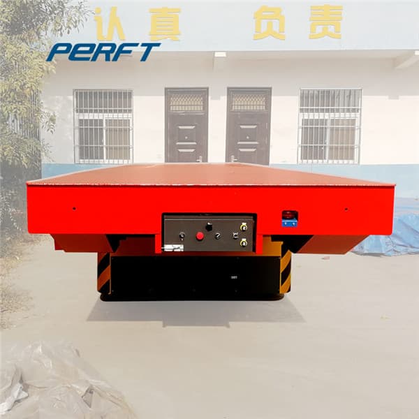 Easy Operated Electric Flat Cart For Transporting Steel Structure Parts